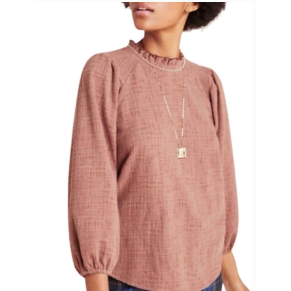 Anthropologie Current Air Jasia Balloon Sleeved Long Sleeve Top Casual M
